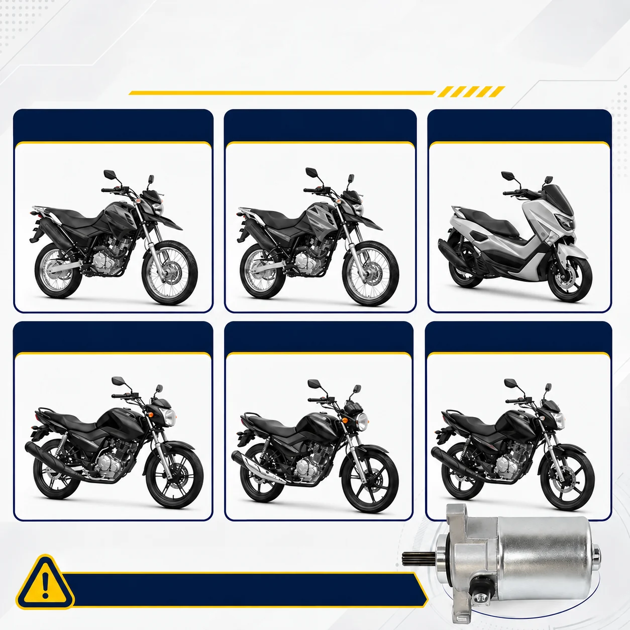 Motor de Partida Fazer 150 Factor 150 Crosser 150 NMAX 160